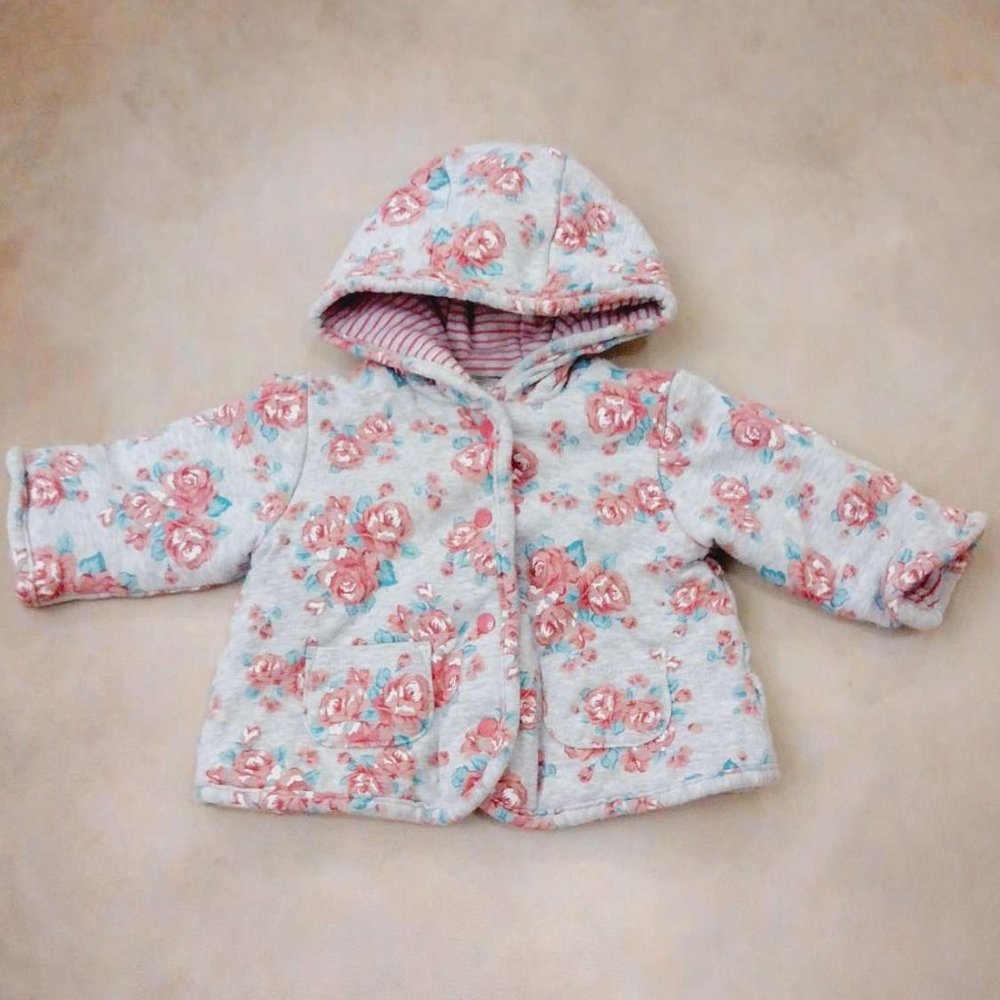 6 month flower design Jacket girls used